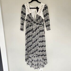 Free People New Romantics M Lelani Dress Hi Low Black Grunge Gothic Dark Pirate